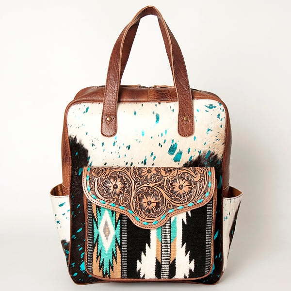 ADBG849 American Darling Handcrafted Hair-On Cowhide & Tooled Leather Western Backpack