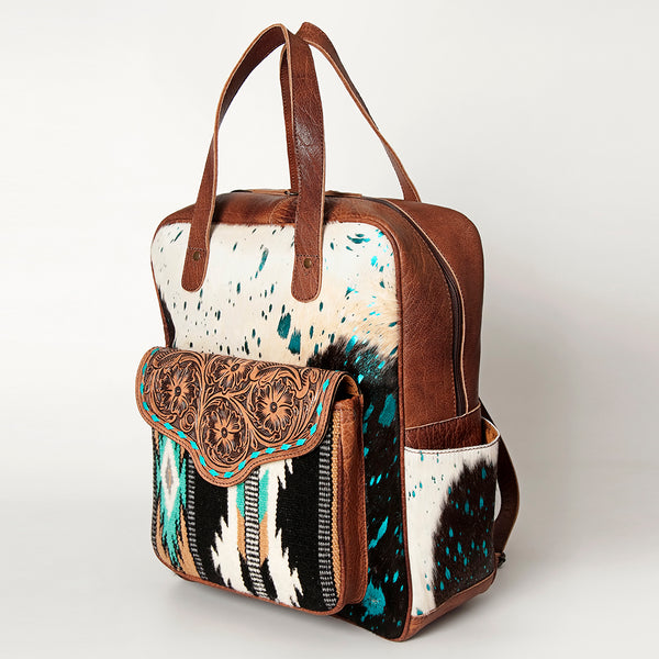 ADBG849 American Darling Handcrafted Hair-On Cowhide & Tooled Leather Western Backpack