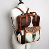 ADBG849 American Darling Handcrafted Hair-On Cowhide & Tooled Leather Western Backpack