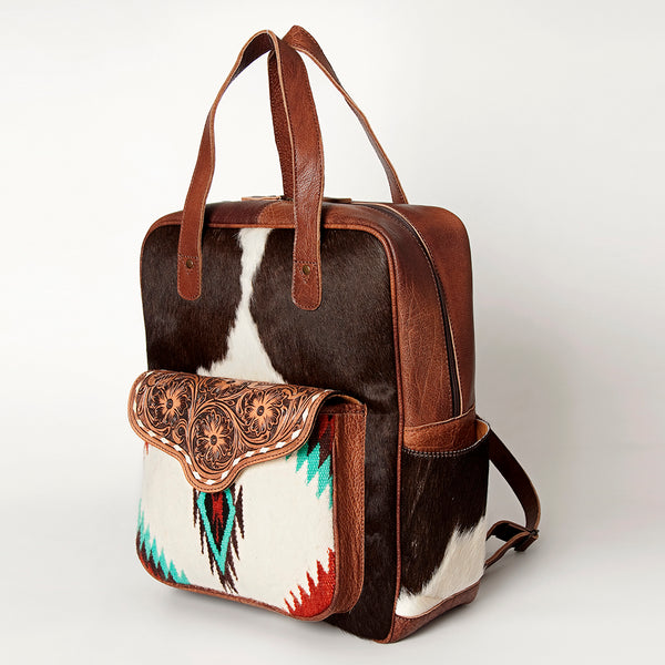 ADBG849 American Darling Handcrafted Hair-On Cowhide & Tooled Leather Western Backpack