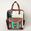 ADBG849 American Darling Handcrafted Hair-On Cowhide & Tooled Leather Western Backpack