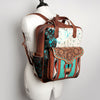 ADBG849 American Darling Handcrafted Hair-On Cowhide & Tooled Leather Western Backpack