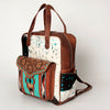 ADBG849 American Darling Handcrafted Hair-On Cowhide & Tooled Leather Western Backpack
