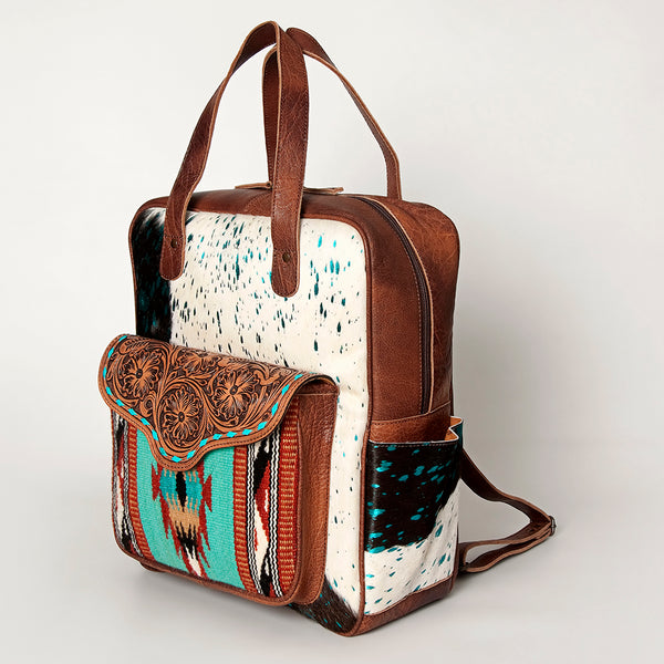 ADBG849 American Darling Handcrafted Hair-On Cowhide & Tooled Leather Western Backpack