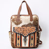 ADBG849 American Darling Handcrafted Hair-On Cowhide & Tooled Leather Western Backpack