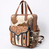 ADBG849 American Darling Handcrafted Hair-On Cowhide & Tooled Leather Western Backpack