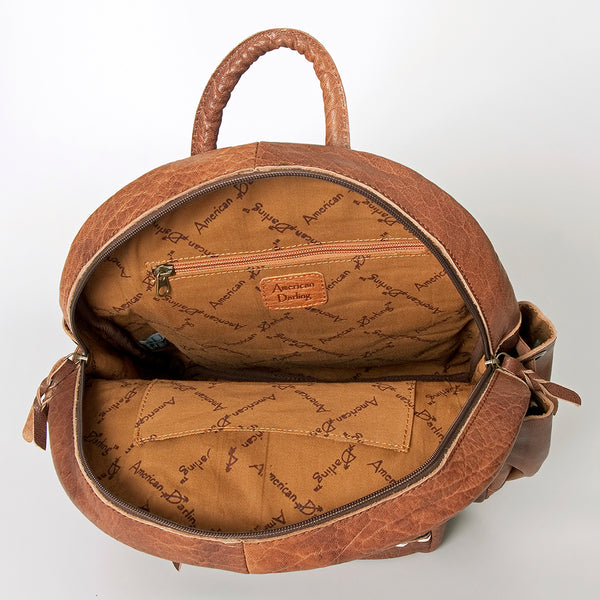 ADBG853 American Darling Hand Woven Saddle Blanket & Leather Western Backpack