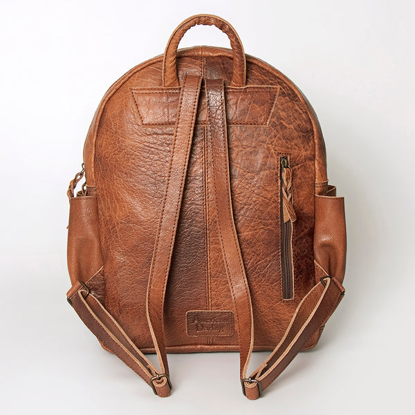 ADBG853 American Darling Hand Woven Saddle Blanket & Leather Western Backpack