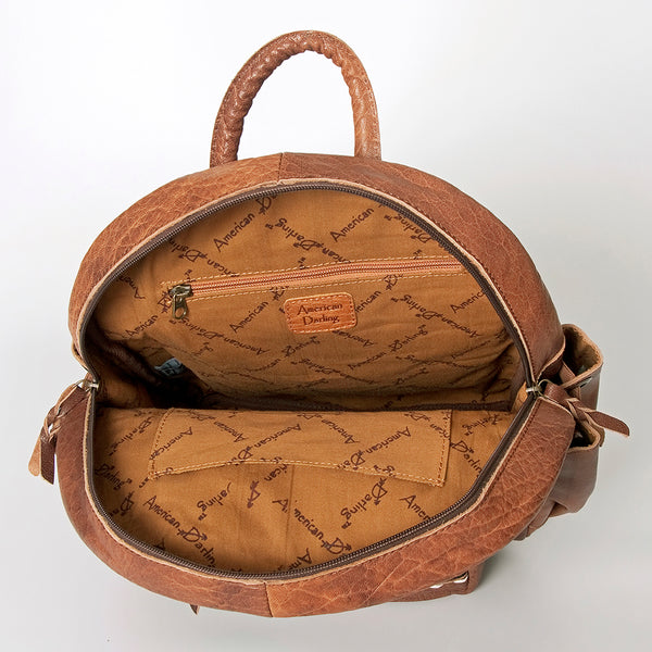 ADBG853 American Darling Hand Woven Saddle Blanket & Leather Western Backpack