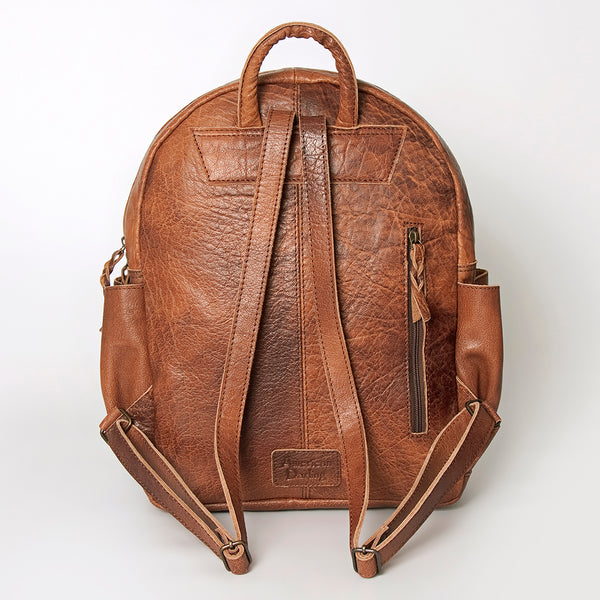 ADBG853 American Darling Hand Woven Saddle Blanket & Leather Western Backpack