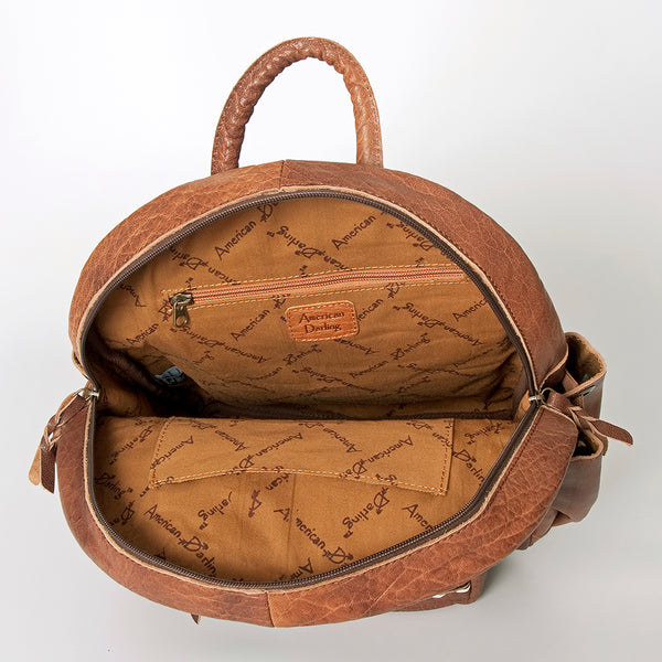 ADBG853 American Darling Hand Woven Saddle Blanket & Leather Western Backpack