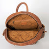 ADBG853 American Darling Hand Woven Saddle Blanket & Leather Western Backpack