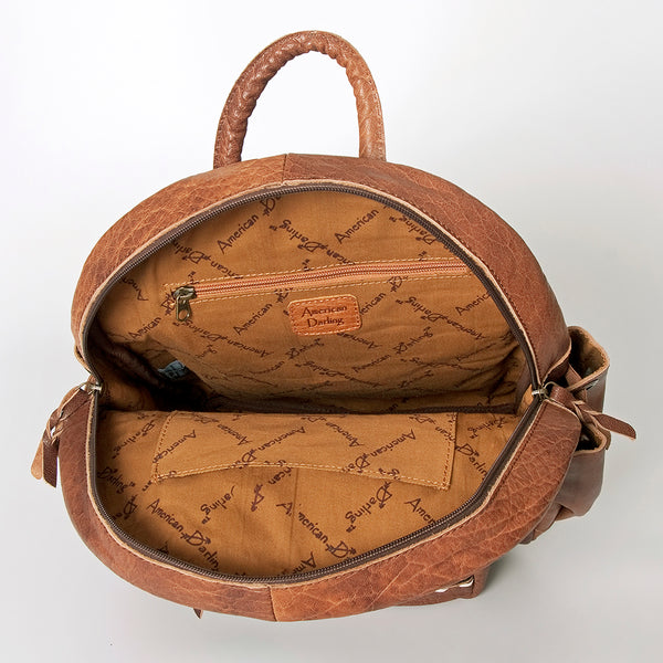 ADBG853 American Darling Hand Woven Saddle Blanket & Leather Western Backpack