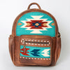ADBG853 American Darling Hand Woven Saddle Blanket & Leather Western Backpack