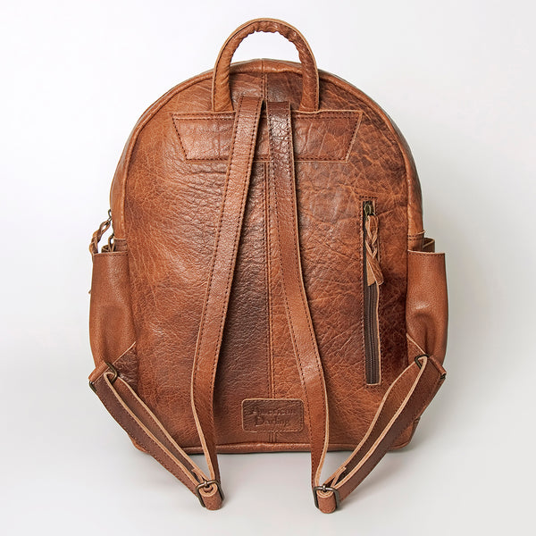 ADBG853 American Darling Hand Woven Saddle Blanket & Leather Western Backpack