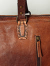 ADBG855 American Darling Hand Tooled Floral & Hand Woven Saddle Blanket Western Leather Tote Bag
