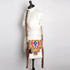 ADBG856 American Darling Hand Tooled Floral & Cowhide Messenger Bag with Saddle Blanket