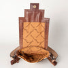 ADBG856 American Darling Hand Tooled Floral & Cowhide Messenger Bag with Saddle Blanket