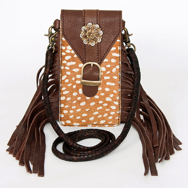 ADBGA243 American Darling Hair-On Cowhide Cell Phone Holder Genuine Leather