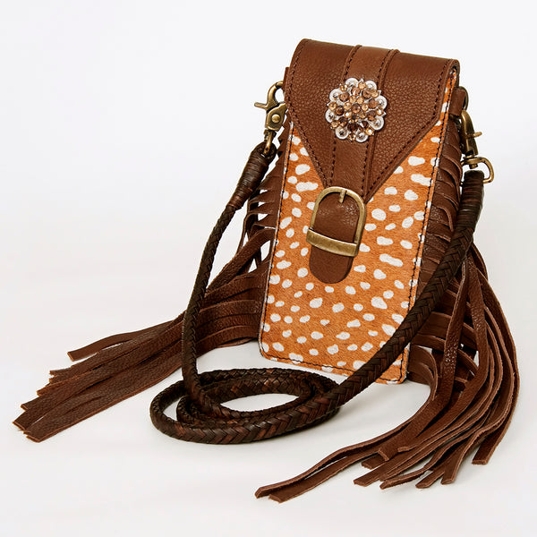 ADBGA243 American Darling Hair-On Cowhide Cell Phone Holder Genuine Leather
