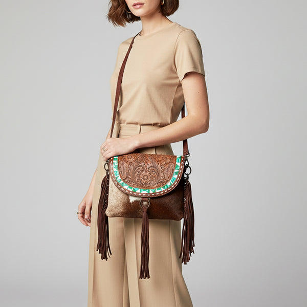 LC-ADBGZ616 Messenger Genuine Western Leather Women Bag