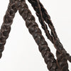 LC-ADBGM254 Raw-Edge Leather Western Crossbody Bag - Fringe Saddle Purse with Horn Toggle & Braided Strap