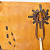 LC-ADBGM254 Raw-Edge Leather Western Crossbody Bag - Fringe Saddle Purse with Horn Toggle & Braided Strap