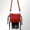 ADBGM256 Stunning Handcrafted Leather Fringe Crossbody with Braided Strap