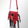 ADBGM256 Stunning Handcrafted Leather Fringe Crossbody with Braided Strap