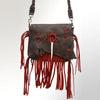 ADBGM256 Stunning Handcrafted Leather Fringe Crossbody with Braided Strap