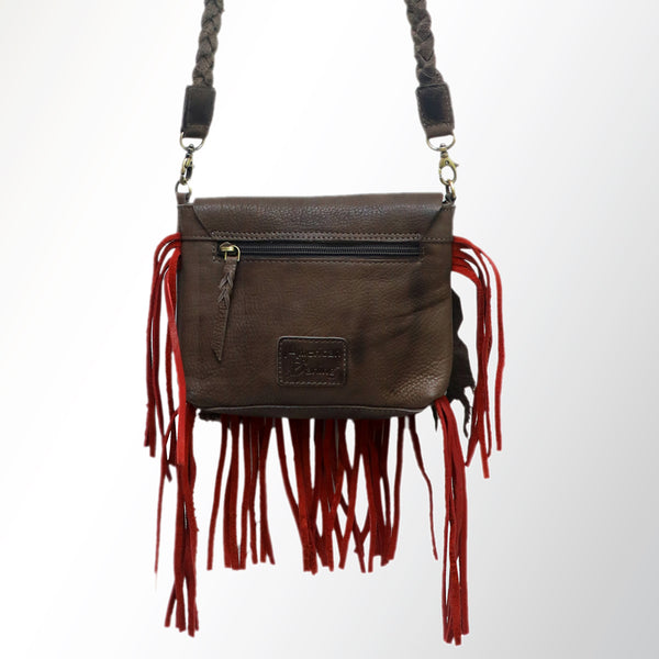 ADBGM256 Stunning Handcrafted Leather Fringe Crossbody with Braided Strap