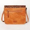 ADBG826 American Darling Western Cross body Bag Hair-On Cowhide with Hand Tooled Floral Carving