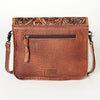ADBG826 American Darling Western Cross body Bag Hair-On Cowhide with Hand Tooled Floral Carving