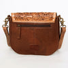 ADBGA211 American Darling Messenger Bag-Floral Hand Tooled Leather & Hair-On Hide