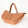 ADBG831 American Darling Western Tote Bag Hand Tooled Floral Carved Vegetable-Tanned Leather