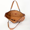 ADBG831 American Darling Western Tote Bag Hand Tooled Floral Carved Vegetable-Tanned Leather
