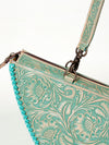 ADBG831 American Darling Western Tote Bag Hand Tooled Floral Carved Vegetable-Tanned Leather