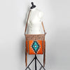 ADBG510 American Darling Hand Tooled Floral & Hand Woven Saddle Blanket Signature Cross Body Bag