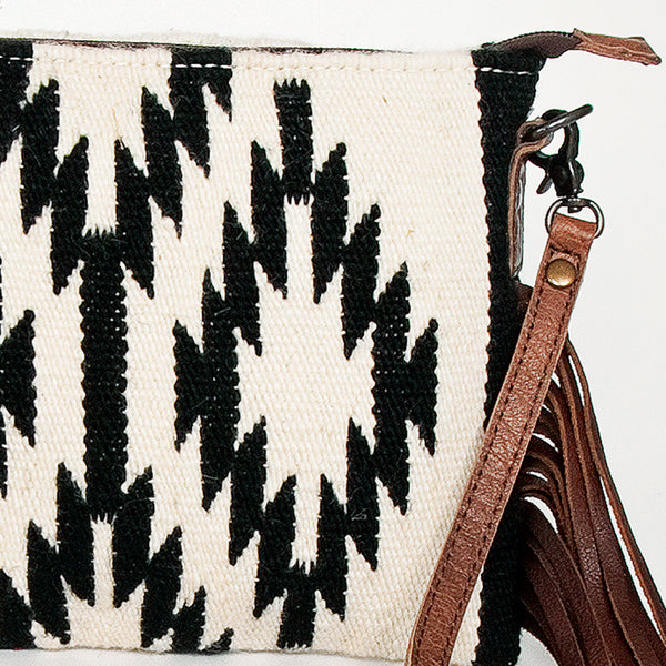 ADBG236 American Darling Handcrafted Western Cross body Bag with Saddle Blanket and Fringes