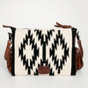 ADBG236 American Darling Handcrafted Western Cross body Bag with Saddle Blanket and Fringes