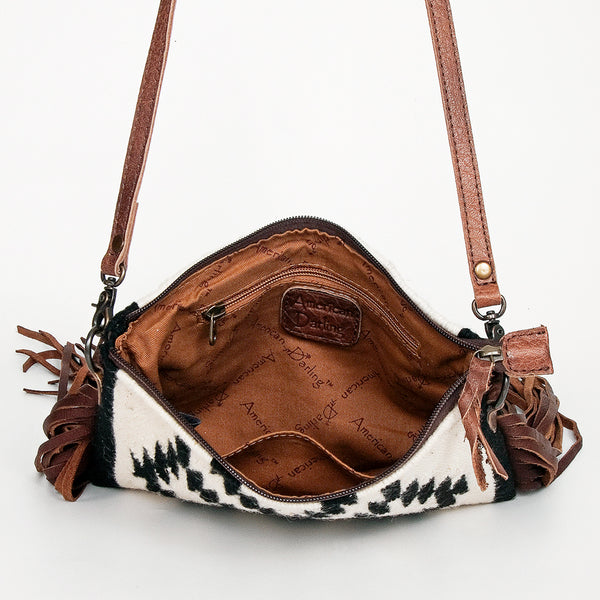 ADBG236 American Darling Handcrafted Western Cross body Bag with Saddle Blanket and Fringes