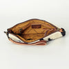 ADBG344 American Darling Western Leather Wristlet Bag with Hand Woven Saddle Blanket