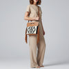 ADBGS146 Aztec Wool & Tooled Leather Shoulder Bag - Western Fringe Crossbody