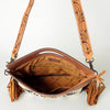 ADBGS146 Aztec Wool & Tooled Leather Shoulder Bag - Western Fringe Crossbody