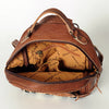 ADBGS156 Southwestern Saddle Blanket Backpack with Tooled Leather Accents - Western Style