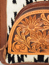 ADBGS156 Southwestern Saddle Blanket Backpack with Tooled Leather Accents - Western Style