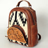 ADBGS156 Southwestern Saddle Blanket Backpack with Tooled Leather Accents - Western Style