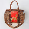 ADBG230 American Darling Western Tote Bag - Handcrafted Hair-On Cowhide & Hand-Tooled Leather