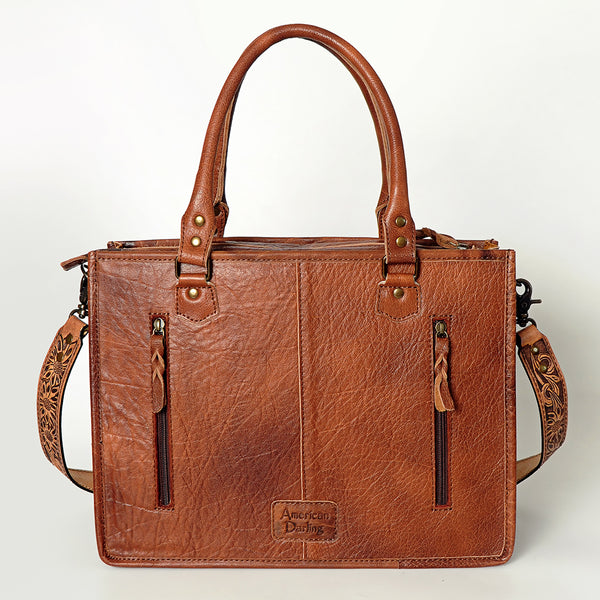 ADBG230 American Darling Western Tote Bag - Handcrafted Hair-On Cowhide & Hand-Tooled Leather