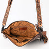 ADBG861 American Darling Hand Tooled Floral & Woven Saddle Blanket Signature Cross body Bag